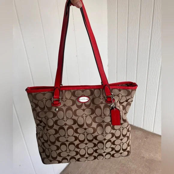 Coach City Tote Bag - Red - Picture 6 of 6